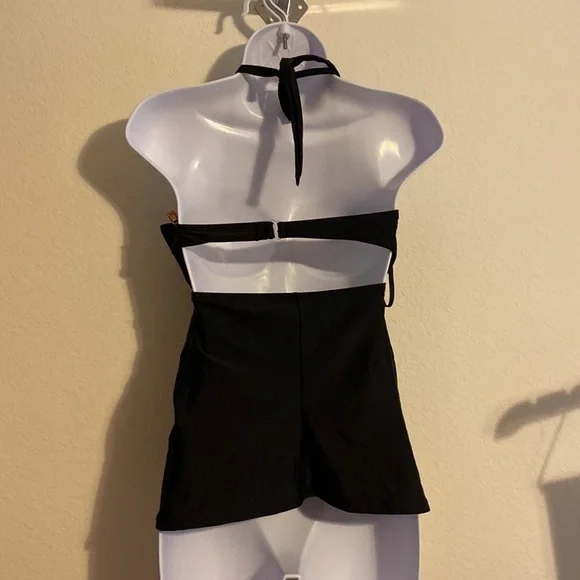 🏝️New🏝️ Maternal America black tankini swim top small - Picture 3 of 6